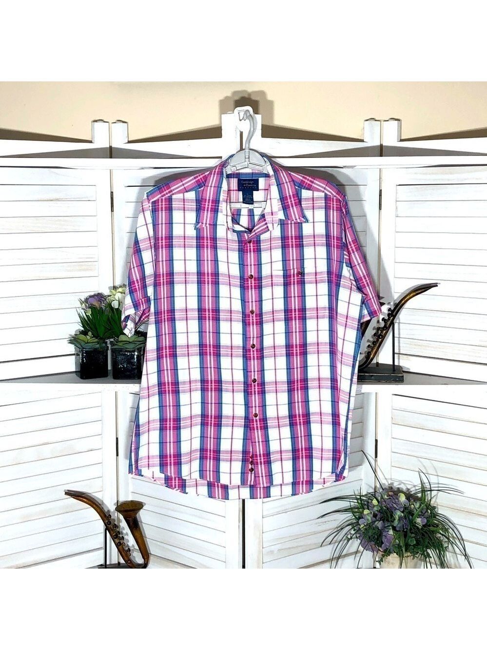 Vintage 90s Mervyns Cambridge Classics Plaid Shirt Large
